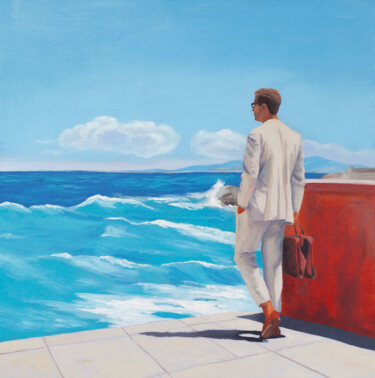 Schilderij getiteld "Leisure Is the New…" door Ihor Filippenko, Origineel Kunstwerk, Olie