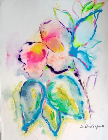 제목이 "FLORES DE CASA"인 미술작품 M. Ruiz Figueras로, 원작, 아크릴