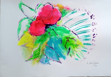 Painting titled "DAME  UNA PALABRA" by M. Ruiz Figueras, Original Artwork, Acrylic