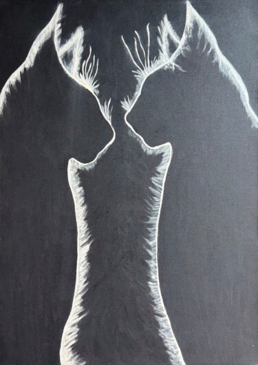 Pittura intitolato "Soul mate" da Anna Chekanina, Opera d'arte originale, Acrilico