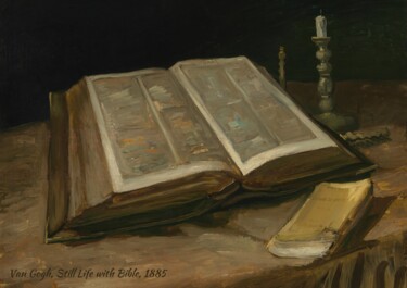 "Van Gogh's Still Li…" başlıklı Dijital Sanat 春宇 关 tarafından, Orijinal sanat, AI tarafından oluşturulan görüntü Karton üzer…