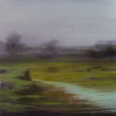 Peinture intitulée "Rivière salée" par Wilfrid Moizan, Œuvre d'art originale, Huile Monté sur Châssis en bois