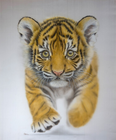 Schilderij getiteld "First Steps of Maje…" door Olga Belova, Origineel Kunstwerk, pigmenten