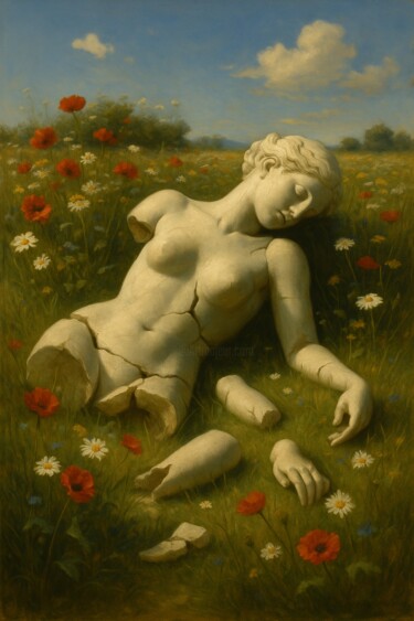 Arte digitale intitolato "The Shattered Form" da Alberto Capitani, Opera d'arte originale, Immagine generata dall'IA