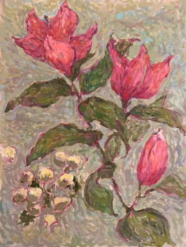 Melody in Pink 绘画 标题为“Melody in Pink” 由Elena Bulatova, 原创艺术品, 油