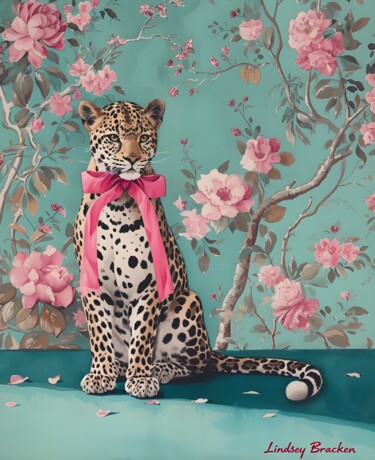 Цифровое искусство под названием "Elegant Leopard in…" - 春宇 关, Подлинное произведение искусства, Изображение, сгенерированно…