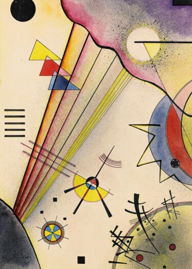 Digital Arts titled "Abstract Fusion of…" by Chun Yu Guan, Original Artwork, AI generated image Mounted on Cardboard