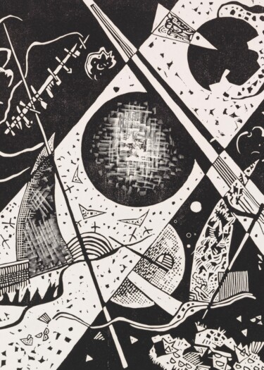 Digital Arts titled "Abstract Cosmic Lan…" by Chun Yu Guan, Original Artwork, AI generated image Mounted on Cardboard