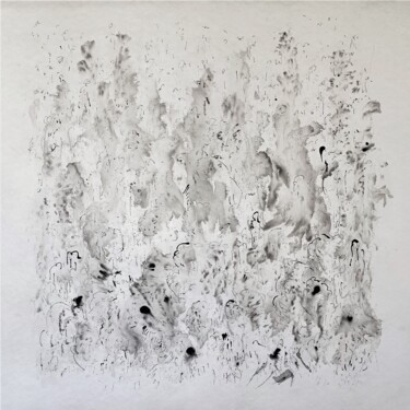 Tekening getiteld "Incendie" door Frédérique Nolet De Brauwere, Origineel Kunstwerk, Inkt