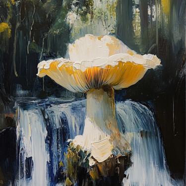 "Solstice Mushroom" başlıklı Dijital Sanat Lucy Moon tarafından, Orijinal sanat, Akrilik
