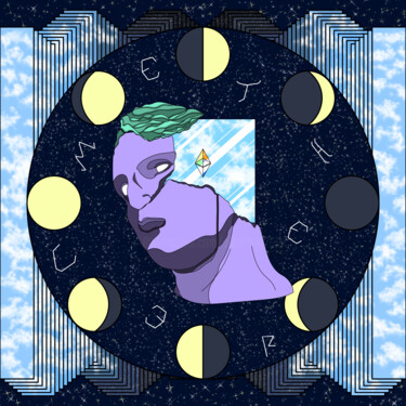 Arte digitale intitolato "Ether_eum.exe" da Sikar, Opera d'arte originale, Pittura digitale