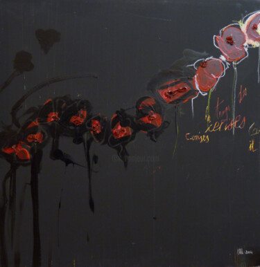 Le Temps des Cerises n°2 "Le Temps des Cerise…" başlıklı Tablo Ovni Delaville tarafından, Orijinal sanat, Akrilik Karton üzerine monte edilmiş