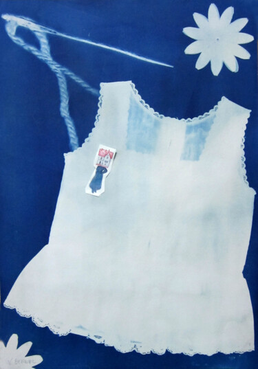 Fotografie getiteld "CONCEDER PODER" door Virginia Bernal, Origineel Kunstwerk, Cyanotypie