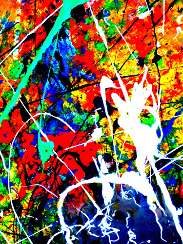 Power of Colors K23 绘画 标题为“Power of Colors K23” 由Lee Eggstein, 原创艺术品, 数字打印 安装在木质担架架上