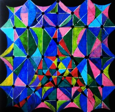 Painting titled "Nosso tempo 24-ESP." by Antonio Guimaraes, Original Artwork, Acrylic
