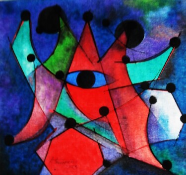 Painting titled "Nosso tempo 25-ESP." by Antonio Guimaraes, Original Artwork, Acrylic