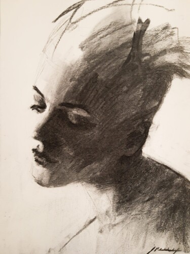 "Blonde Girl" başlıklı Resim Guido Mauas tarafından, Orijinal sanat, Karakalem