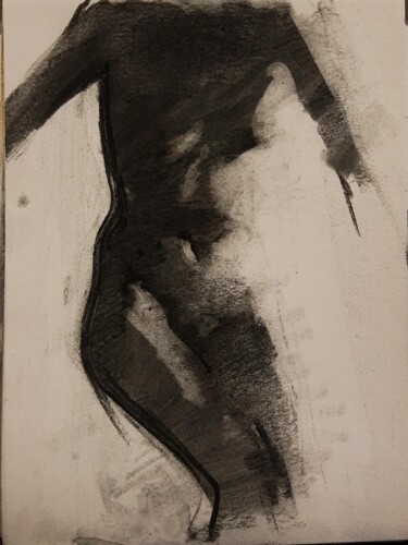 Disegno intitolato "Figure Sketch (V)" da Guido Mauas, Opera d'arte originale, Carbone