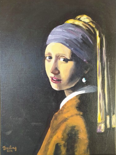 Painting titled "RAGAZZA CON TURBANTE" by Daniela Maielli, Original Artwork, Acrylic