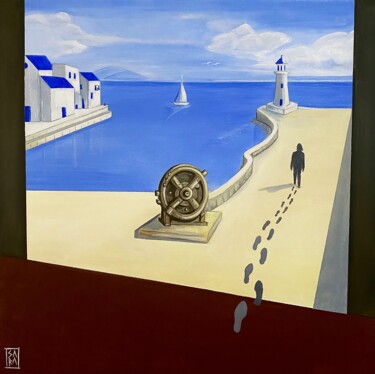 Il meccanismo persistente dell’isola immaginale 绘画 标题为“Il meccanismo persi…” 由Sara Verdini, 原创艺术品, 丙烯 安装在木质担架架上