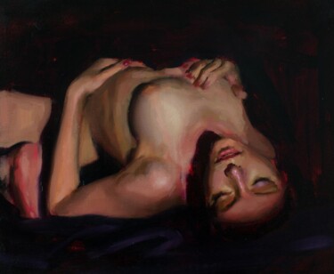 Картина под названием "Nocturnal Nude" - Guido Mauas, Подлинное произведение искусства, Масло