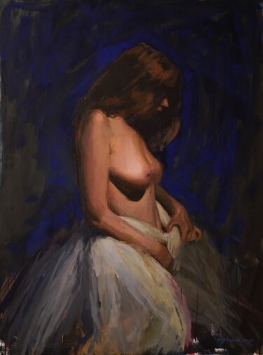 「Curiosity (Woman ex…」というタイトルの絵画 Guido Mauasによって, オリジナルのアートワーク, オイル