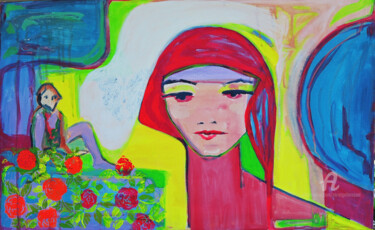 Painting titled "Les Chemins ." by Sara Raquel Sarangello, Original Artwork, Acrylic
