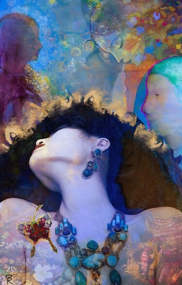 The 5 Faces Of Emotion Digitale Kunst getiteld "The 5 Faces Of Emot…" door Ashedinarockirart, Origineel Kunstwerk, 2D Digital Work