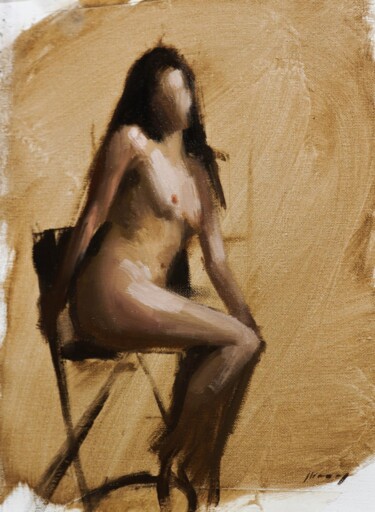 绘画 标题为“Figure Sketch IV” 由Guido Mauas, 原创艺术品, 油