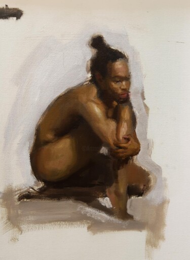 "Male Figure Sketch" başlıklı Tablo Guido Mauas tarafından, Orijinal sanat, Petrol