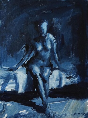 Schilderij getiteld "Blue morning" door Guido Mauas, Origineel Kunstwerk, Acryl