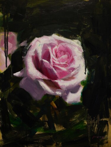 Картина под названием "Night Rose" - Guido Mauas, Подлинное произведение искусства, Масло