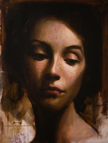 绘画 标题为“Untitled Portrait” 由Guido Mauas, 原创艺术品, 油
