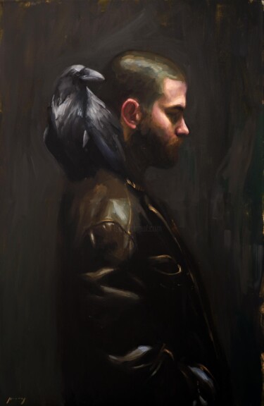 绘画 标题为“Self Portrait with…” 由Guido Mauas, 原创艺术品, 油