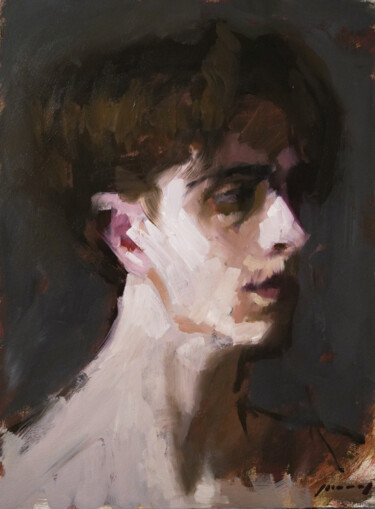 Pittura intitolato "Portrait of a Boy" da Guido Mauas, Opera d'arte originale, Olio