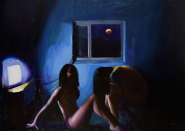 "Women Laughing / Th…" başlıklı Tablo Guido Mauas tarafından, Orijinal sanat, Petrol