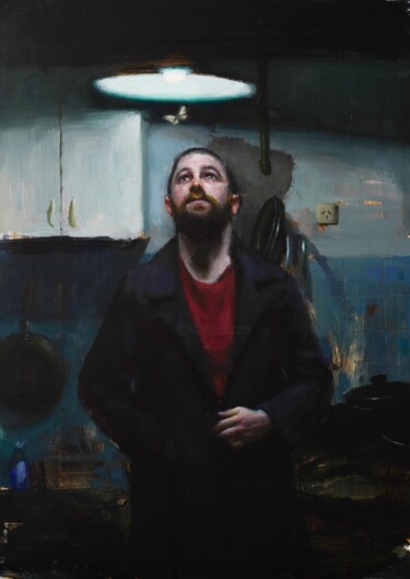 Pittura intitolato "The Moth" da Guido Mauas, Opera d'arte originale, Olio