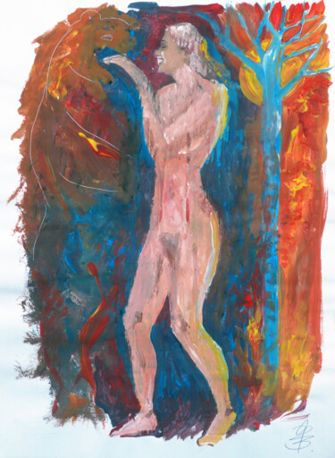Malarstwo zatytułowany „La Réunion.” autorstwa Götz Wiedenroth, Oryginalna praca, Tempera
