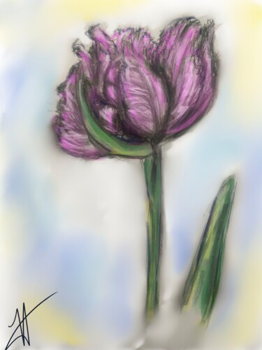 Grafika cyfrowa / sztuka generowana cyfrowo zatytułowany „Bloom” autorstwa Victoria Akyea, Oryginalna praca, Grafit