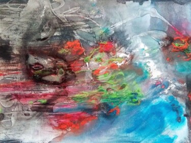 Schilderij getiteld ""JE DEFERLE"" door Paula Clemence, Origineel Kunstwerk, Lak