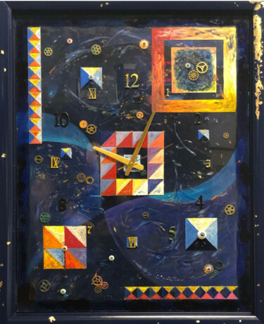 绘画 标题为“Galactic timer. Art…” 由Alexander Klyatskiy, 原创艺术品, 油 安装在有机玻璃上