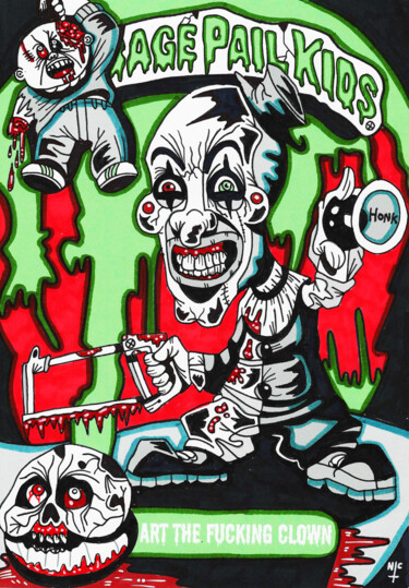 "ART THE CLOWN GARBA…" başlıklı Resim Nicholas Price tarafından, Orijinal sanat, Mürekkep