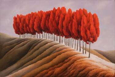 ::: Forest, A Cluster Of Red ::: "::: Forest, A Clust…" başlıklı Dijital Sanat Kyozai tarafından, Orijinal sanat, AI tarafından oluşturulan görüntü
