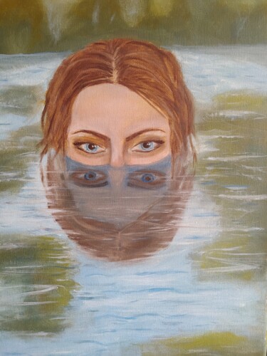 Water Nymph Картина под названием "Water Nymph" - Lianna Martirosyan, Подлинное произведение искусства, Масло Установлен на Деревянная р…