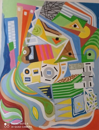 「Nice Day」というタイトルの絵画 Christian Vernierによって, オリジナルのアートワーク, オイル