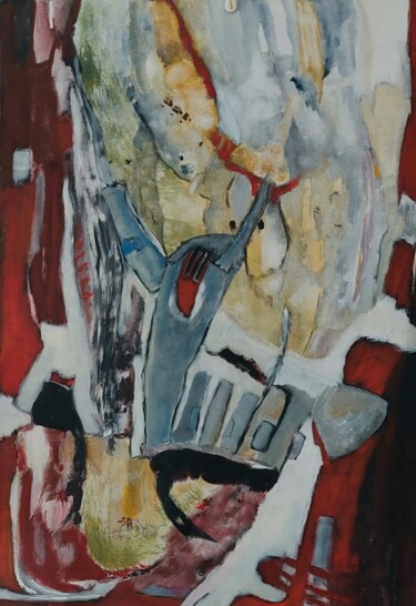 Schilderij getiteld "Sans 42" door Monique Morellec, Origineel Kunstwerk, Acryl