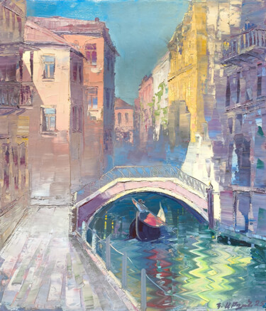 Venetian Afternoon Картина под названием "Venetian Afternoon" - Kamo Atoyan, Подлинное произведение искусства, Масло Установлен на Деревянная р…