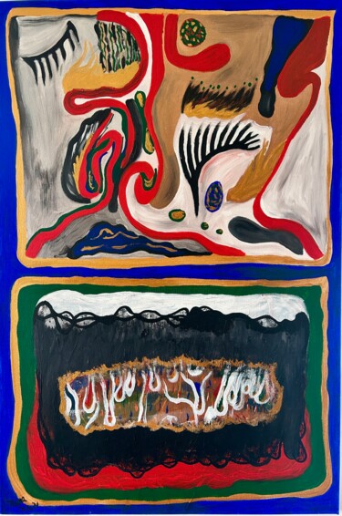 FRAMED DOWNWARD MOVEMENT "FRAMED DOWNWARD MOV…" başlıklı Tablo Thegna Mavroconstanti tarafından, Orijinal sanat, Akrilik Ahşap Sedye çerçevesi üzerin…
