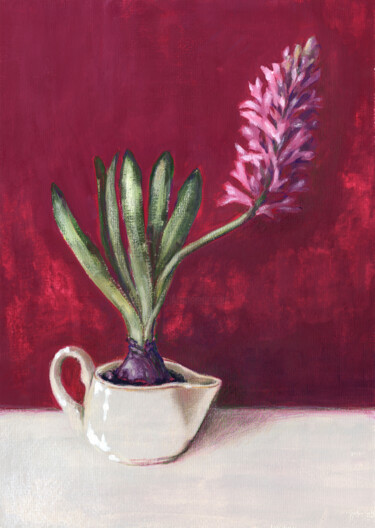 Tea Time for My Pink Garden "Tea Time for My Pin…" başlıklı Tablo Tanya Sviatlichnaya tarafından, Orijinal sanat, Guaş boya