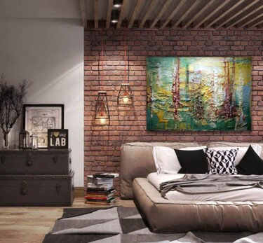 Schilderij getiteld "ЭМИССИЯ" door Alexey Smirnov (SAVART), Origineel Kunstwerk, Glazuur